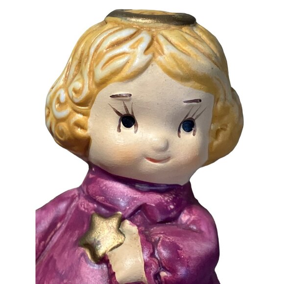 Ceramic Christmas Angel Bells Set of Two Red Green - Picture 6 of 13